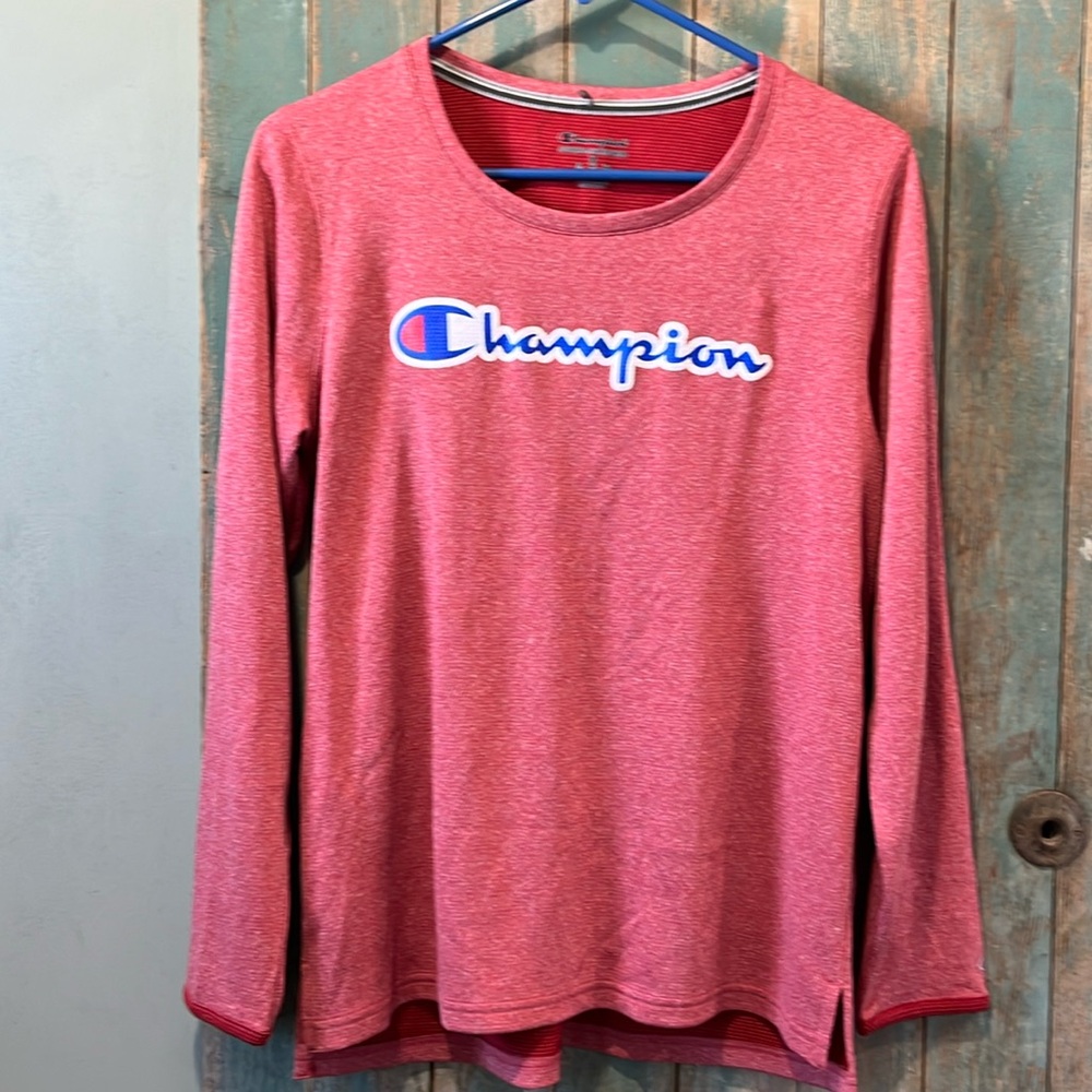Champion women’s medium long sleeve red shirt